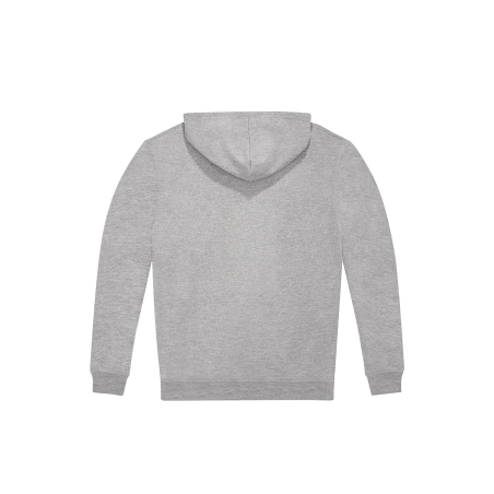 Sweat capuche zippé gris B&C ID.224 – 280 g/m² (50/50) – vue 2