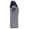 T-shirt marin rayé Bio col rond femme Marine Kariban – vue 3