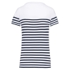 T-shirt marin col rond Bio femme Blanc/Rayures Kariban – vue 2