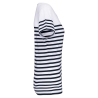T-shirt marin col rond Bio femme Blanc/Rayures Kariban – vue 3