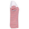 T-shirt marin col rond Bio femme Blanc rayures rouges Kariban – vue 3