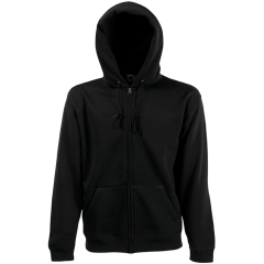 Sweat zippé capuche Premium noir Fruit of the Loom
