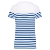 T-shirt marin col rond Bio femme Blanc Rayé Kariban – vue 2