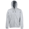 Sweat zippé capuche Premium Gris Fruit of the Loom