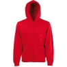 Sweat-shirt zippé capuche Premium Rouge Fruit of the Loom