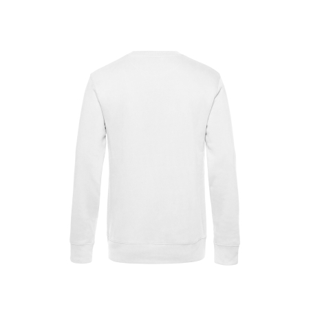 Sweat col rond King Blanc B&C – Personnalisé en France – vue 2
