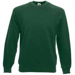 Sweat-shirt manches raglan vert Fruit of the Loom 62-216-0