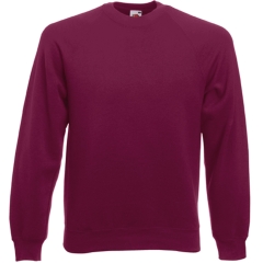 Sweat-shirt manches raglan bordeaux Fruit of the Loom