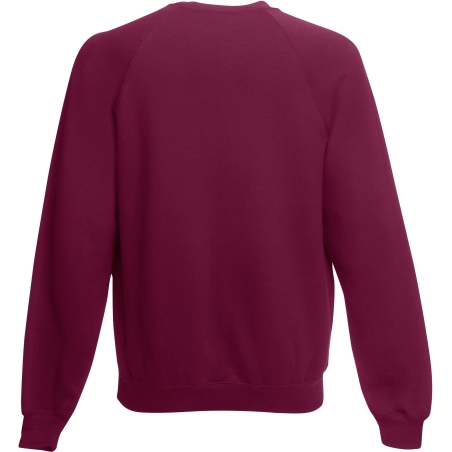 Sweat-shirt manches raglan bordeaux Fruit of the Loom – vue 2