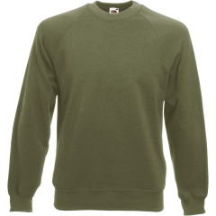 Sweat-shirt manches raglan Classic Olive Fruit of the Loom