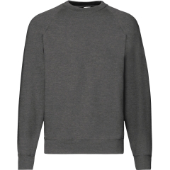 Sweat-shirt manches raglan gris chiné Fruit of the Loom