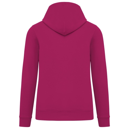 Sweat capuche écoresponsable bordeaux unisexe Native Spirit – vue 2
