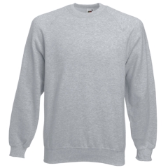 Sweat-shirt manches raglan gris Fruit of the Loom