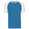 T-shirt bicolore manches raglan Bleu/Blanc Kariban