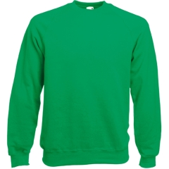 Sweat-shirt raglan vert Kelly Green Fruit of the Loom