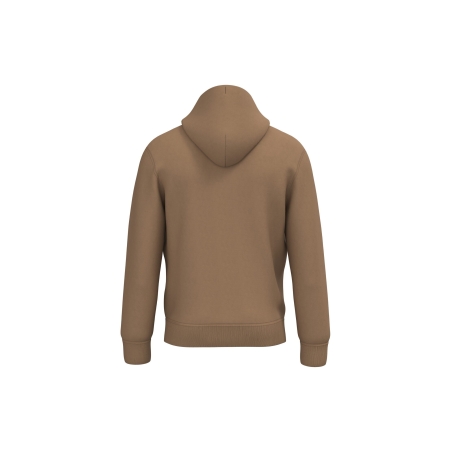 Sweat capuche écoresponsable unisexe Marron Native Spirit – vue 2