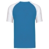 T-shirt bicolore manches raglan Bleu/Blanc Kariban – vue 2