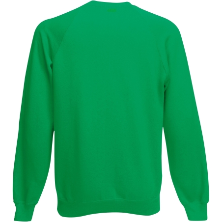 Sweat-shirt raglan vert Kelly Green Fruit of the Loom – vue 2