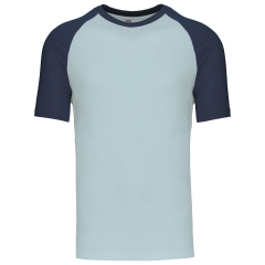 T-shirt bicolore manches raglan Ice Blue / Denim Kariban