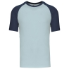 T-shirt bicolore manches raglan Ice Blue / Denim Kariban