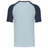 T-shirt bicolore manches raglan Ice Blue / Denim Kariban – vue 2