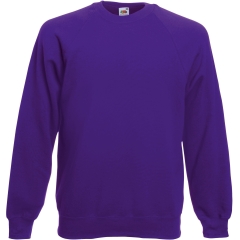 Sweat-shirt manches raglan violet Fruit of the Loom
