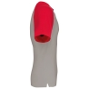 T-shirt bicolore manches raglan Gris/Rouge Kariban – vue 3