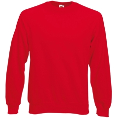 Sweat-shirt manches raglan rouge Fruit of the Loom