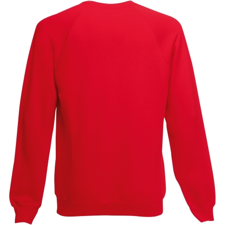 Sweat-shirt manches raglan rouge Fruit of the Loom – vue 2