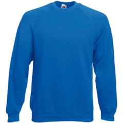 Sweat-shirt manches raglan bleu Royal Blue Fruit of the Loom