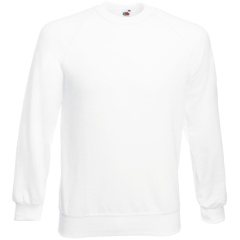 Sweat-shirt manches raglan blanc Fruit of the Loom