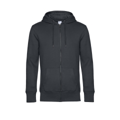Sweat-shirt capuche zippé KING Gris (Asphalt) – B&C