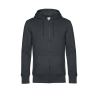 Sweat-shirt capuche zippé KING Gris (Asphalt) – B&C