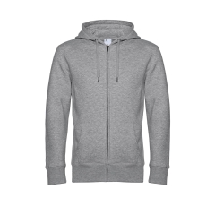 Sweat-shirt capuche zippé KING Gris B&C – 280 g/m²