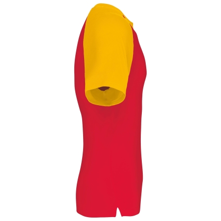 T-shirt bicolore manches raglan rouge Kariban – 165 g/m² – vue 3