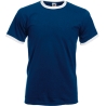 T-shirt Ringer Valueweight Marine Fruit of the Loom