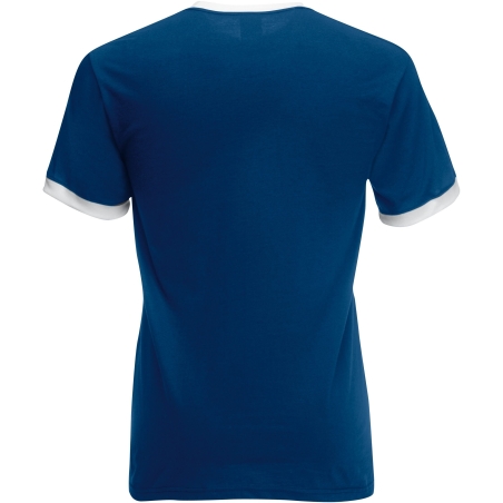 T-shirt Ringer Valueweight Marine Fruit of the Loom – vue 2