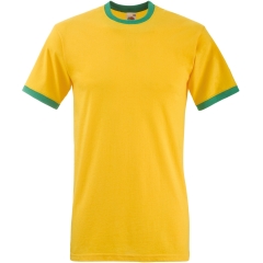T-shirt Ringer Valueweight Vert Fruit of the Loom