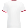 T-shirt Ringer Valueweight Blanc/Rouge Fruit of the Loom – vue 2