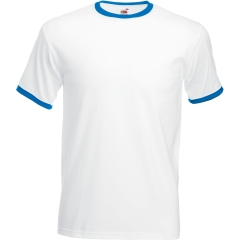 T-shirt Ringer Valueweight Blanc Fruit of the Loom