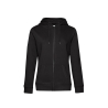 Sweat-shirt capuche zippé QUEEN Noir B&C – Coupe ajustée femme