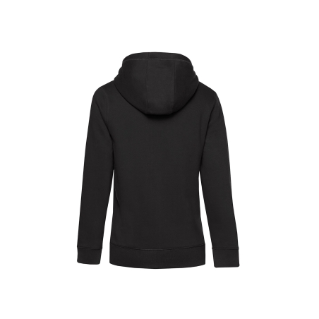 Sweat-shirt capuche zippé QUEEN Noir B&C – Coupe ajustée femme – vue 2
