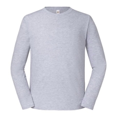 T-shirt Iconic 195 manches longues Gris Fruit of the Loom