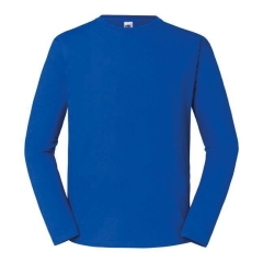 T-shirt Iconic 195 manches longues Bleu Royal Fruit of the Loom