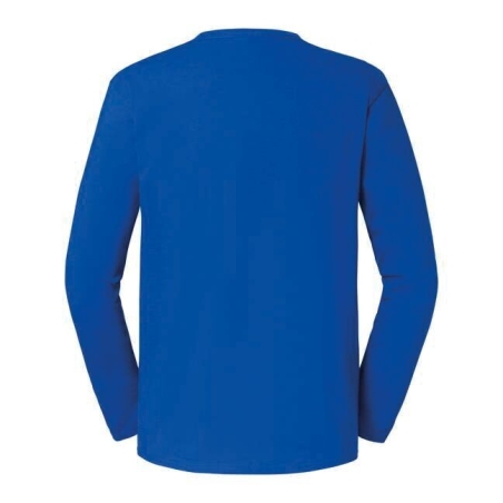 T-shirt Iconic 195 manches longues Bleu Royal Fruit of the Loom – vue 2