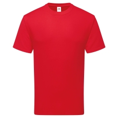 T-shirt rouge 180 g/m² en coton bio Fruit of the Loom