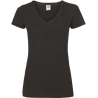 T-shirt femme col V Valueweight Noir – Fruit of the Loom