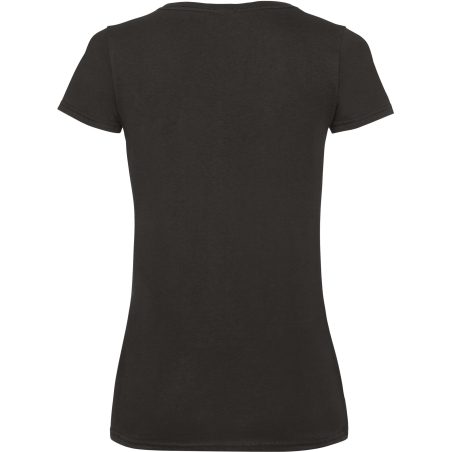 T-shirt femme col V Valueweight Noir – Fruit of the Loom – vue 2