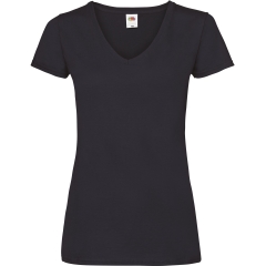 T-shirt femme col V Valueweight Marine – Fruit of the Loom