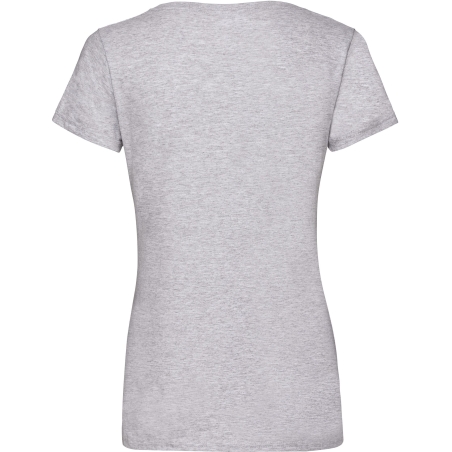 T-shirt femme col V Heather Grey Fruit of the Loom 165 g/m² – vue 2
